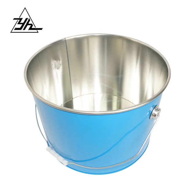 17L round metal bucket