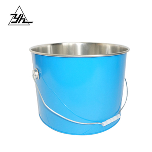 17L round metal bucket